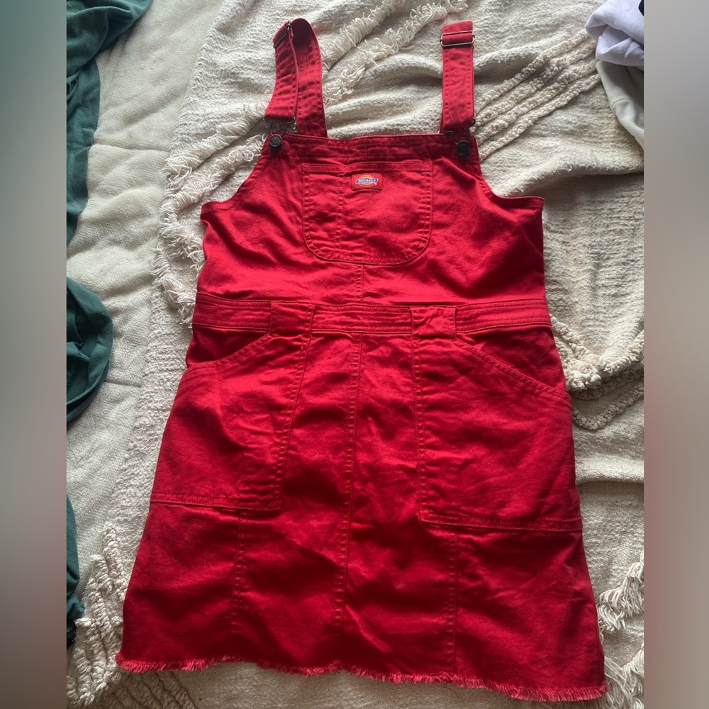 Dickies red overall dress